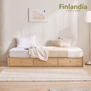 [비밀] 핀란디아 메이트 무헤드 원목 수납침대 슈퍼싱글SS