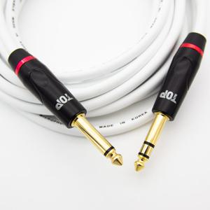 HDTOP 국산 5.5 모노 TO 5.5 스테레오 케이블 화이트 10M HT-TP785