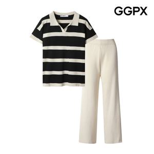 [지지피엑스]카라넥 단가라 니트 앤 팬츠 투피스 (GP5OP009F)