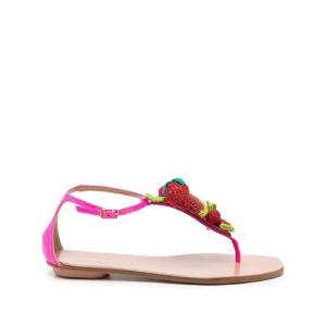 25 FW 아쿠아주라 스트로베리 펀치 우븐 장식 샌들 STWFLAS0WVRUPK TP432044557