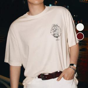 [버커루]남성 루즈핏 아트웍 반팔 티셔츠 B242TS130P