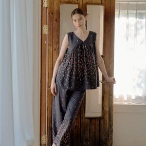 라페어 리치블랙 레이디콕 파자마 셋업 LWMCAST0380-BK