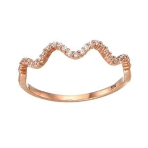 [로이드] 물결 데일리 웨이브 큐빅 10K/14K18K 반지 LRTK3026