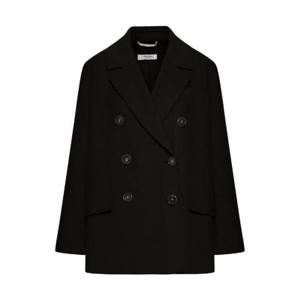 S 막스 마라 루카스 더블브레스트 테일러드 블레이저 2529046011600 013BLACK TP943388963