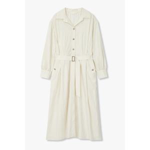 지컷 (7255337104) 오픈 카라 벨티드 원피스