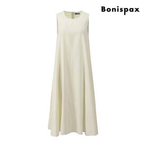 [보니스팍스(여성의류)]린넨 솔리드 슬리브리스 롱 원피스 (XP6OP012M0)