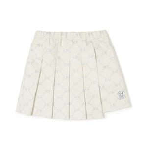 MLB키즈반바지 NQK 7FSKMD141-50IVS DIA MONOGRAM 우븐 랩 플리츠 치마바지