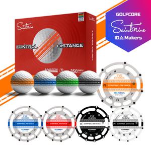 [1다즌-12구]세인트나인 컨트롤 디스턴스 골프볼+아이체크 퍼팅라인 거리측정 볼마커