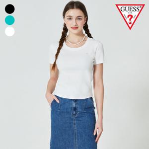 [게스(진)]여성 쁘띠삼각 반팔티 OO2K2474