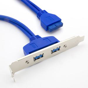 HDTOP USB 3.0 2포트 케이블 일반 전용 브라켓 50CM HT-I22