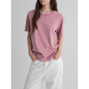 (355742LYGX) [에잇세컨즈] 가먼트다잉 반소매 티셔츠  핑크