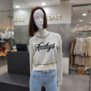 [에고이스트]어깨슬릿레터링자카드니트(EQ1KL763OW)_DG