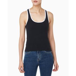 [캘빈클라인 진]여성 칼라 블라킹 트리밍 코튼 립 탱크 47D300G
