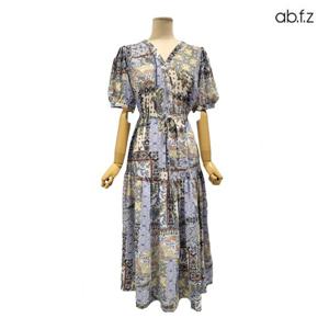 [에이비에프지]보헤미안 패턴 V넥 롱 원피스 APZ3HO34H