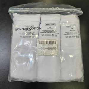 뱅뱅  BANG BANG H 뱅뱅 남성 면 100% 무지 기본 3팩  흰색 라운드넥 반팔티셔츠 NTY414