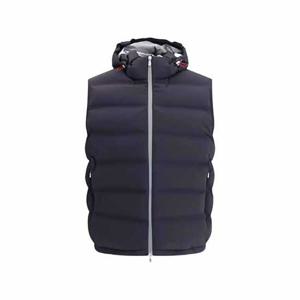 브루넬로쿠치넬리 테페타 후드 패딩 조끼 블랙 남성 MM4911995 CRI58