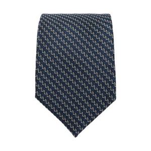 [듀퐁셔츠] 남성 기하학 패턴 순금사 넥타이 (TE5FM61KA016TMI)