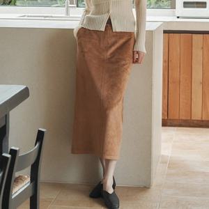 [주크] 스웨이드 H라인 스커트