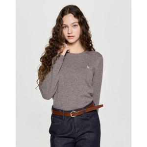 헤지스 여성 25FW 시즌오프캐시미어 블렌디드 라운드넥 풀오버 세피아 HSSW5D902S2