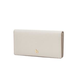 [헤지스] HIWA5F162IV_여성 아이보리 단색 소가죽 장지갑