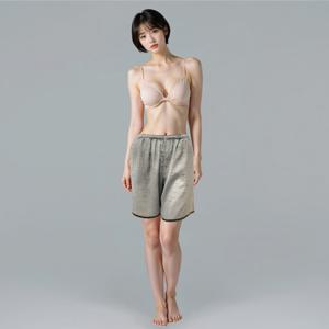 [바바라(언더웨어)]가볍고 편안한 여성 블루 홈웨어 하의  AHS4602H