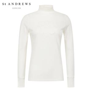 [세인트앤드류스] 여성 부클 별 심볼 플리스 하이넥 베이스레이어 821E4TI001_WH