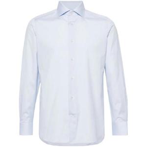 25 FW Zegna 스프레드 칼라 포플린 셔츠 704108A79MS0BA TP443103277