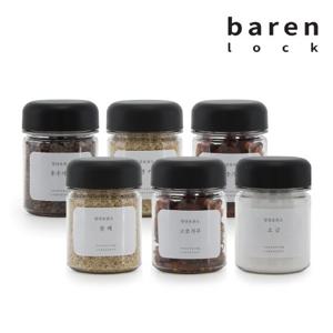 바른락 양념보관소 PET 미니 양념통 180ml 6P (블랙)