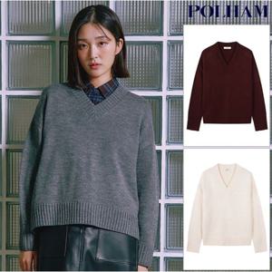 [폴햄]여성 V넥 오버핏 풀오버 니트(PHE4ER2040)