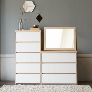 마리메종 글로시 서랍장 600 5단+830 3단+거울 화장대_착불