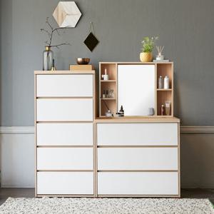 마리메종 글로시 서랍장 600 5단+830 3단+수납거울 화장대_착불