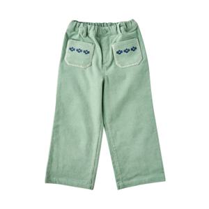 블루독 스튜디오 [블루독](MN)플라워와이드팬츠 (25C1541052) FW25상품겨울 여아골덴팬츠