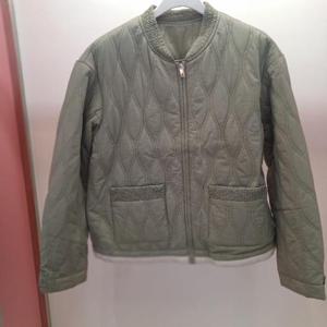 Latium HC06 짧은 크롭 밑단스트링 품편한 퀼팅 경량 집업 항공점퍼 T2554jp05LG