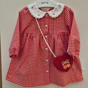 [아가방]웬디체크원피스세트(가방) 01S524055_US