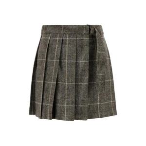 25 FW Brunello Cucinelli 플리츠 체크 스커트 MV403G3936C011 TP443503005