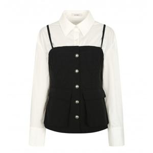 [JJ JIGOTT][JJ지고트]패딩 뷔스티에 블라우스 GNBA0BLJ2_DG