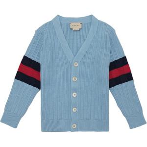 24SS 구찌 키즈 위드 웹 스트라이프 가디건(스카이) 764115 XKDRX 4711