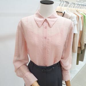 [잇미샤]시스루 텍스처 카라 셔츠 블라우스 ITOABBL780