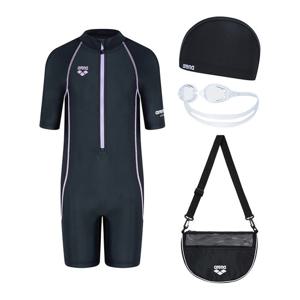 아레나 여성 킥앤풀 여아동 3부 반신 슈트 키트 A5SG1KG03_BLK