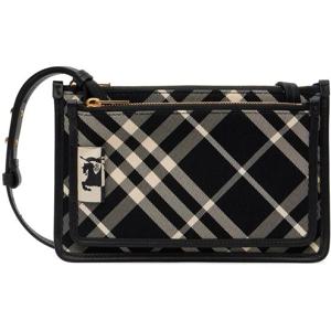 24FW 슬링 체크 자카드 크로스백 블랙 8098198