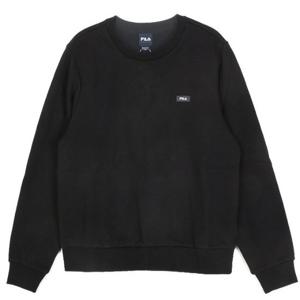 M 휠라긴팔티 KQC FS2POG4101U-BLK 기모 베이직 스몰로고 맨투맨