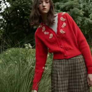 [듀엘]핸드비딩 울 가디건 D254KSL044