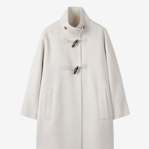 [쥬크]하이넥 토글 에이라인 코트 Z254MSG538