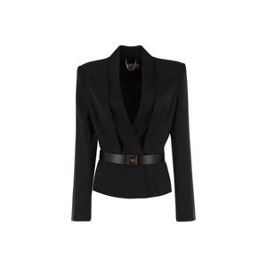 25FW 엘리자베타 프랑키 Crepe 자켓 with satin lapels GI17656E2110 TP565328336