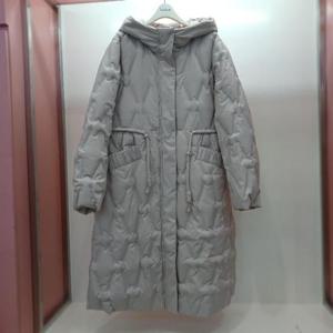 Destijl HC06 블럭튜브 H라인 덕 패딩 훅집업 후드 롱점퍼 D2543jp02DB