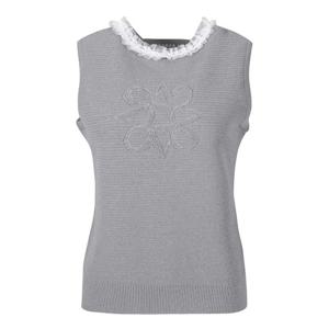 [세인트앤드류스]여성 레이스 프릴 별 심볼 니트 베스트 821E1SV102