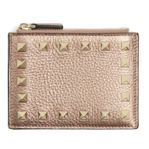 발렌티노 스터드 컴팩트 가죽 지퍼 지갑 WP0AI8 GGEGF9
