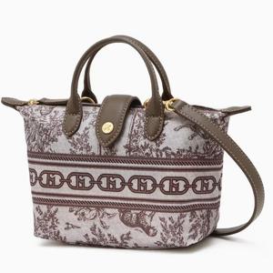 [헤지스ACC] 브라운 로고패턴 미니 토트백 HIBA6E640W2