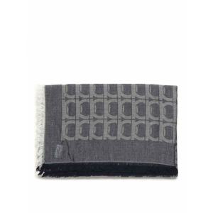 [SALVATORE FERRAGAMO] 라프리마 남성 스카프 간치니 모노그램 자카드 스톨 520142785242003 Grey /8