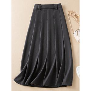 [귈림](귈림) A라인 앞플리츠 울터치 롱 스커트(G5WSK015P)